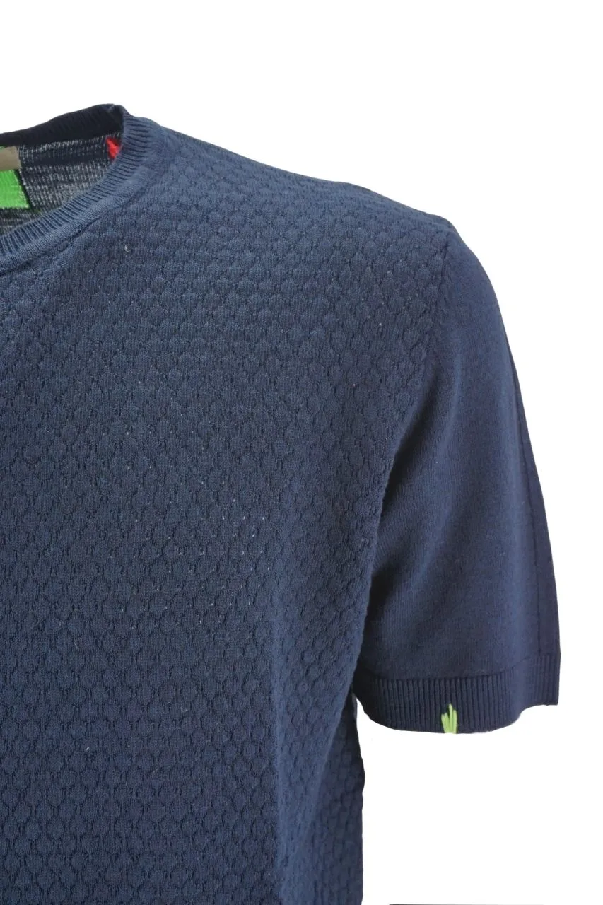 Bob Cotton and Linen T-Shirt / Blue