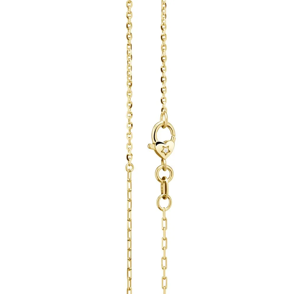 Collana leBebe LBB503 catena oro giallo 9kt diamante stella cm 43