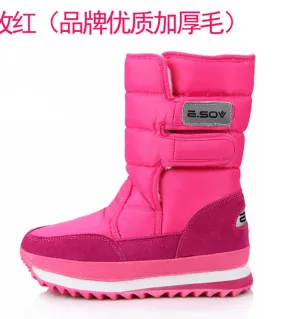 Comemore 2022 New Women Men Shoes Womens Winter Furry Snow Boots Warm Waterproof Non Slip Ladies Short Boot Platform Bo