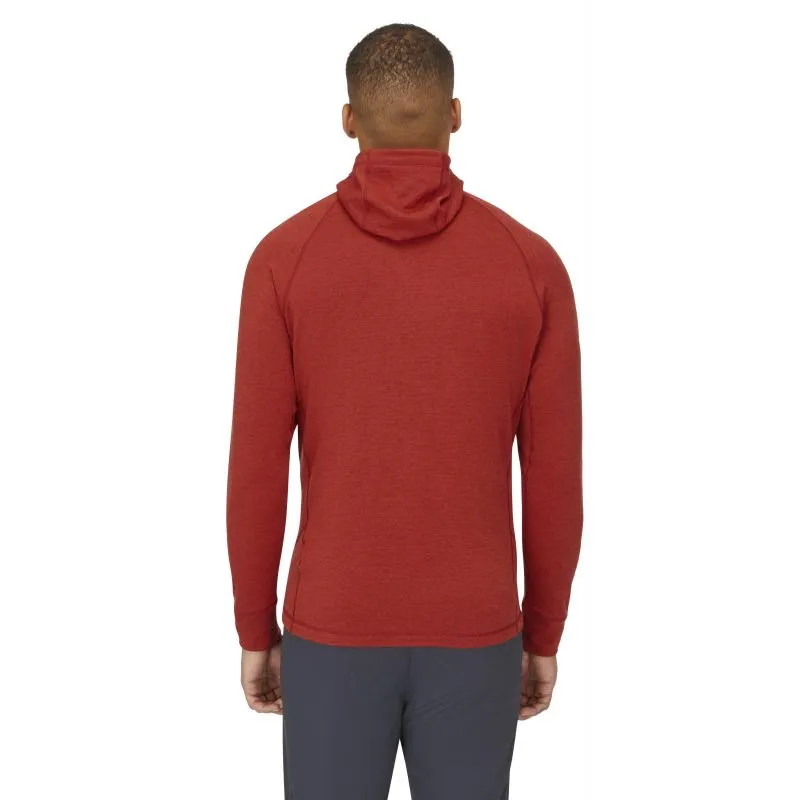 Felpa con zip da uomo Rab Nexus (rosso toscano)