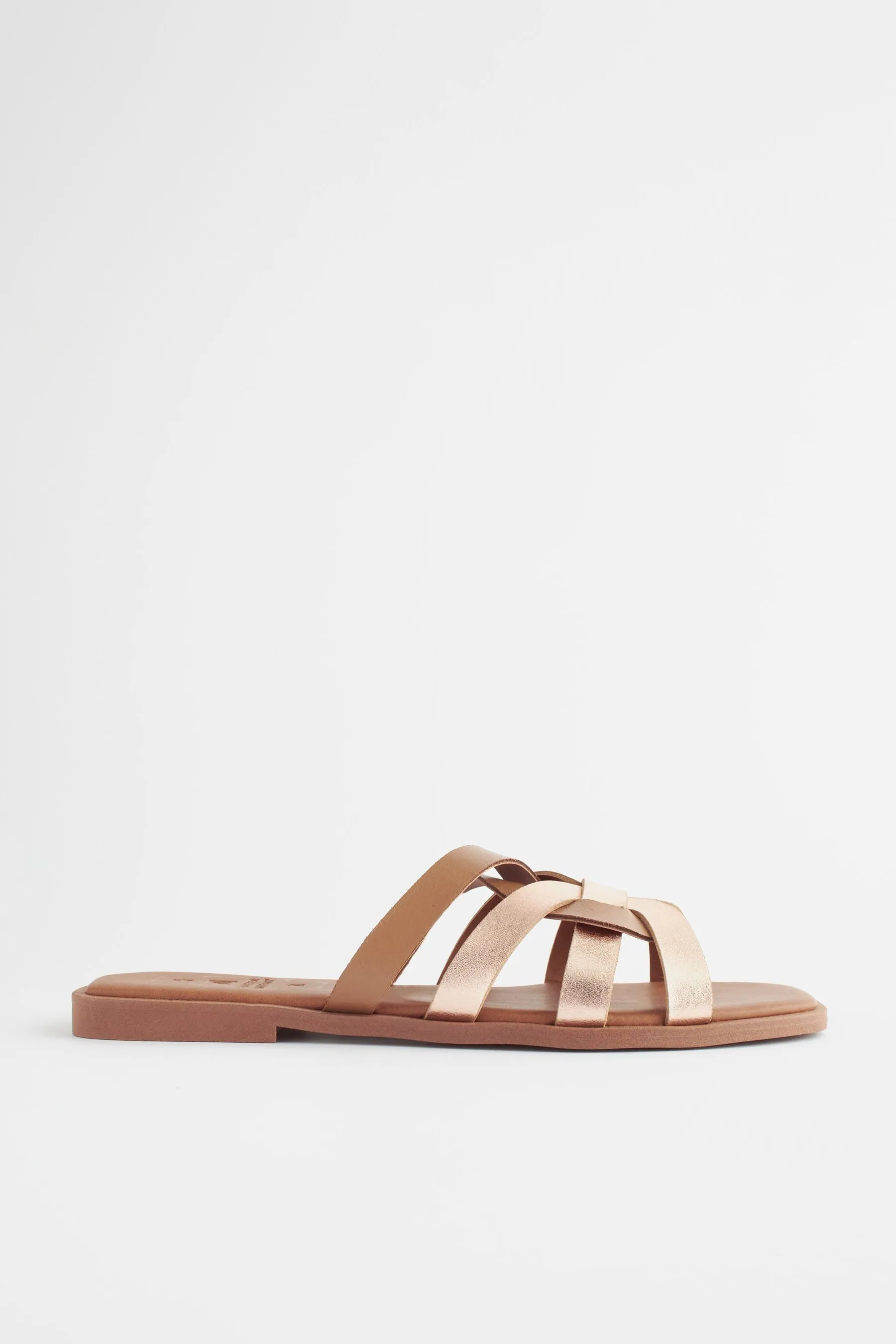 Forever Comfort® - Sabot in pelle a reticolo Sandali