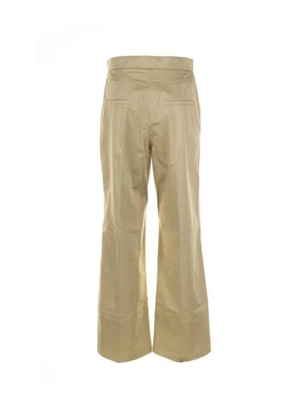 High-waisted wide leg trousers