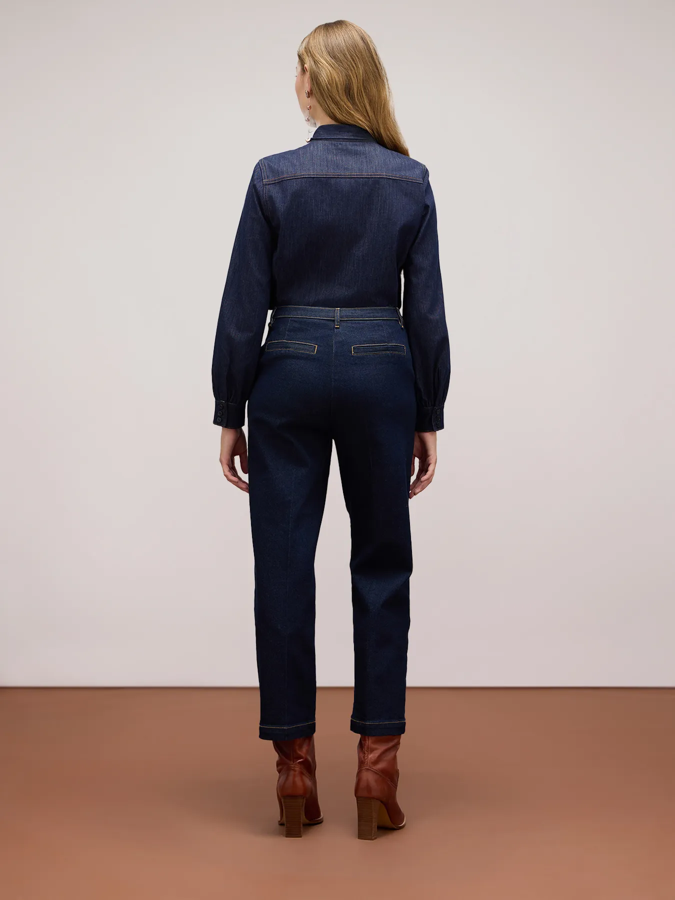Jeans con castoni crystal