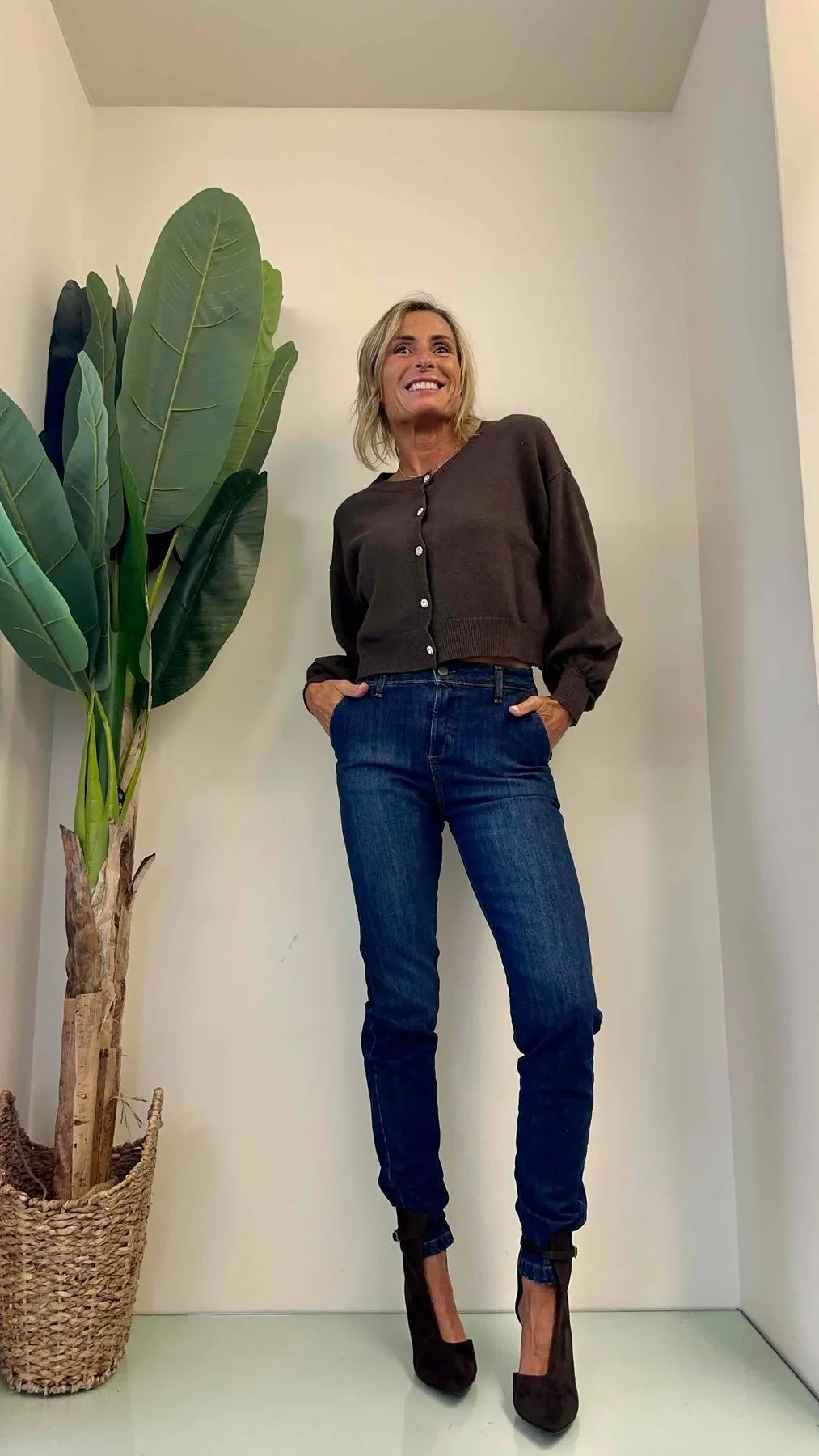 LALTERNATIVASTYLE - 1913P17 - CARDIGAN VISCOSA BOTTONI GIOIELLO MANICA SBUFFO