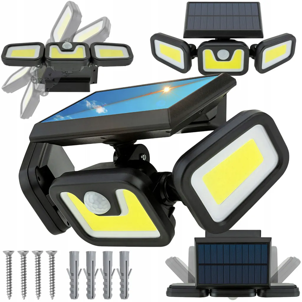 Lampione stradale Lewer 171 W 6500 lm, ad energia solare - W