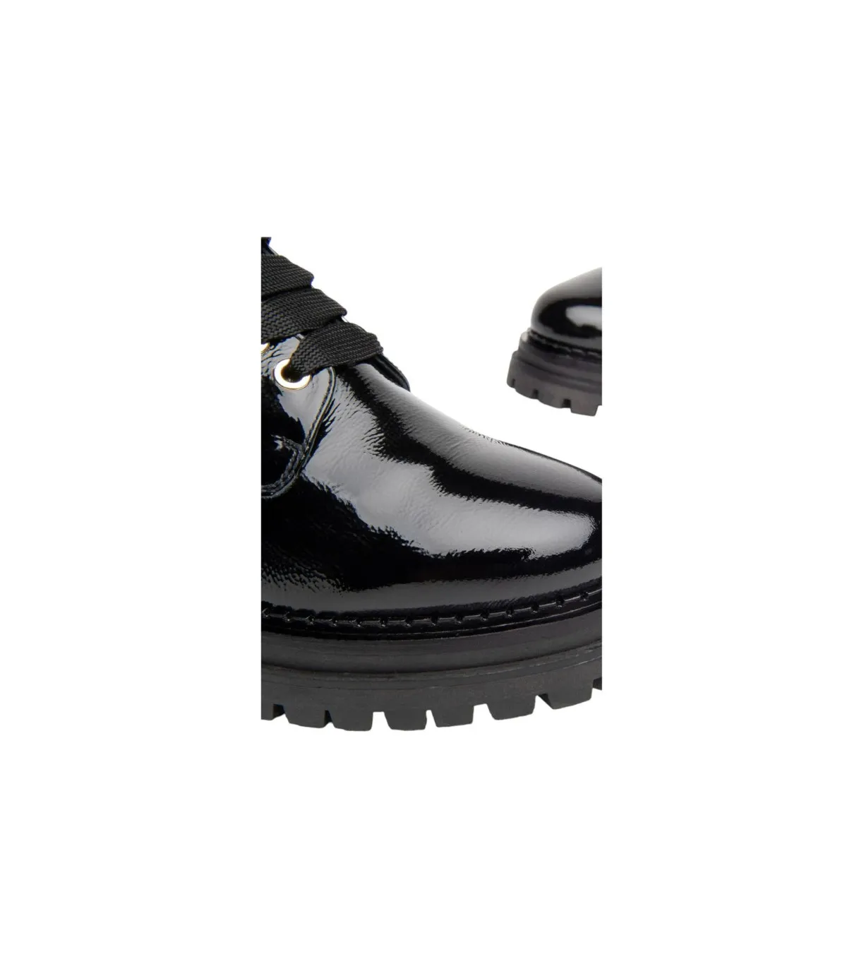 Nero Giardini Donna Stringate Basse In Vernice Tacco 4 CM Naplak Nero Tr Catania 9120 Nero
