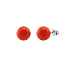 Orecchini con corallo rosso mediterraneo Ø 9,00 mm