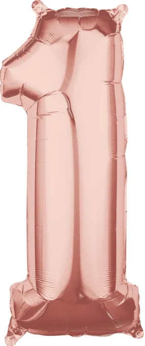 Palloncino numero 1 rosa 66cm