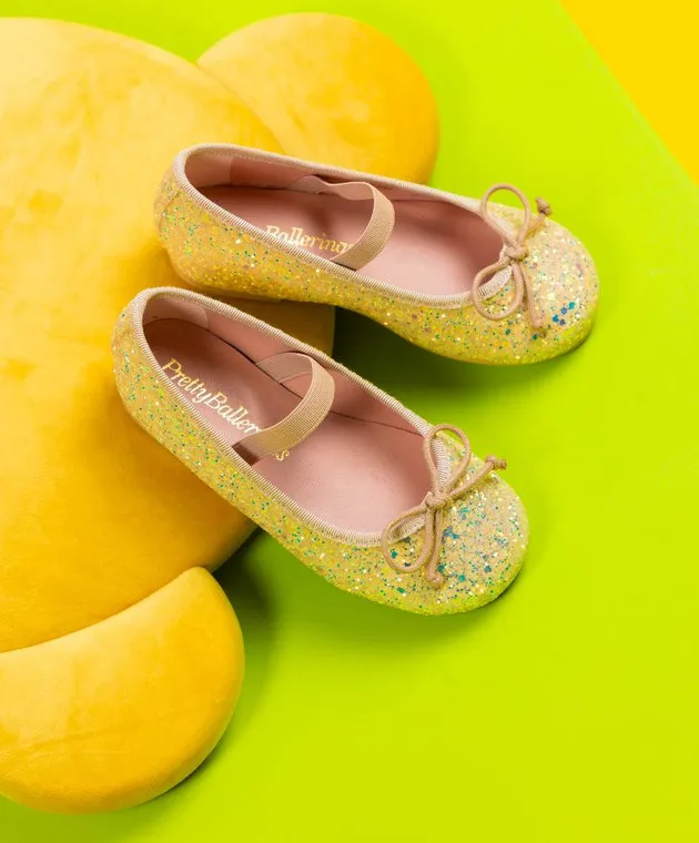 Pretty Ballerinas Ballerine beige per bambini Hannah con glitter 48793