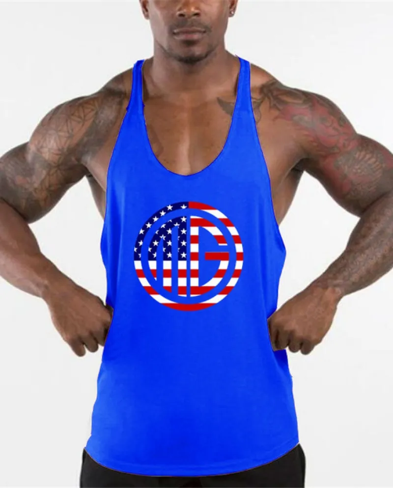Racerback Palestra Abbigliamento Bodybuilding Stringer Canotta Uomo Canottiere Fitness Camicia Senza Maniche in Cotone Allenamen