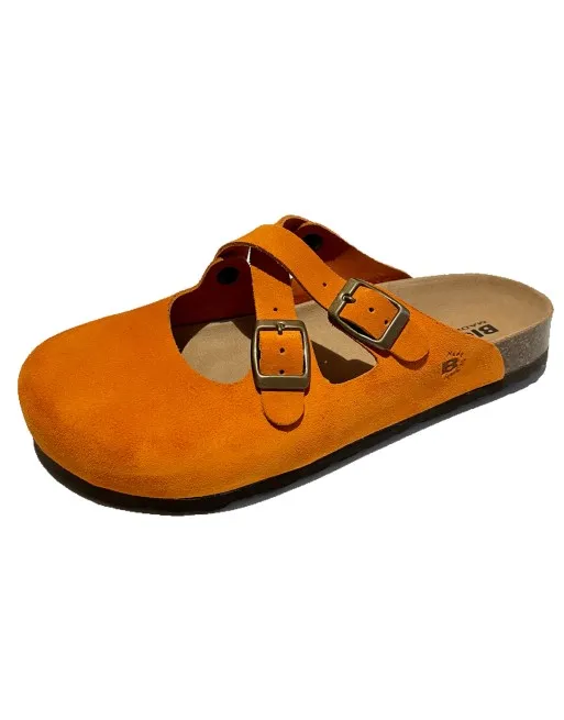 SABOT BIOLINE 1970 DONNA CHIUSURA INCROCIATA PELLE SCAMOSCIATA