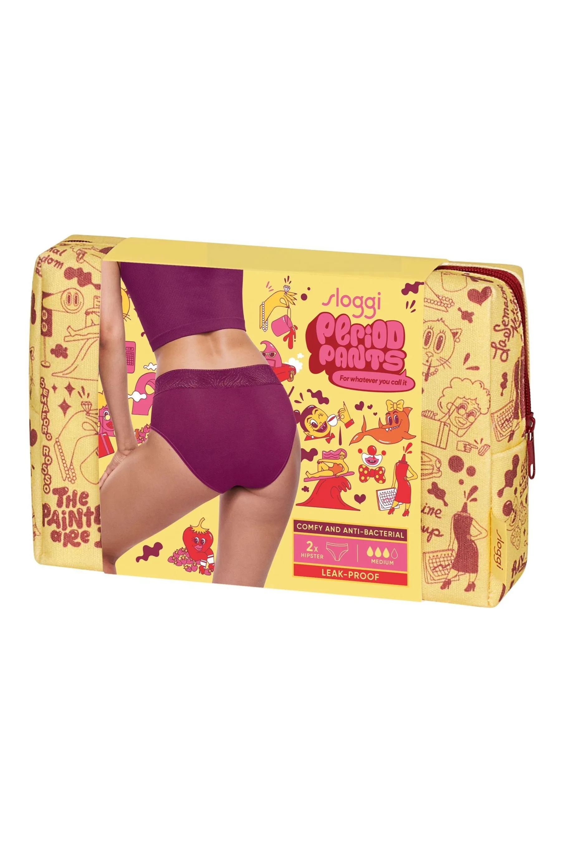 Sloggi Rosso media - Periods - Pantaloni a vita bassa Slip 2 Confezione
