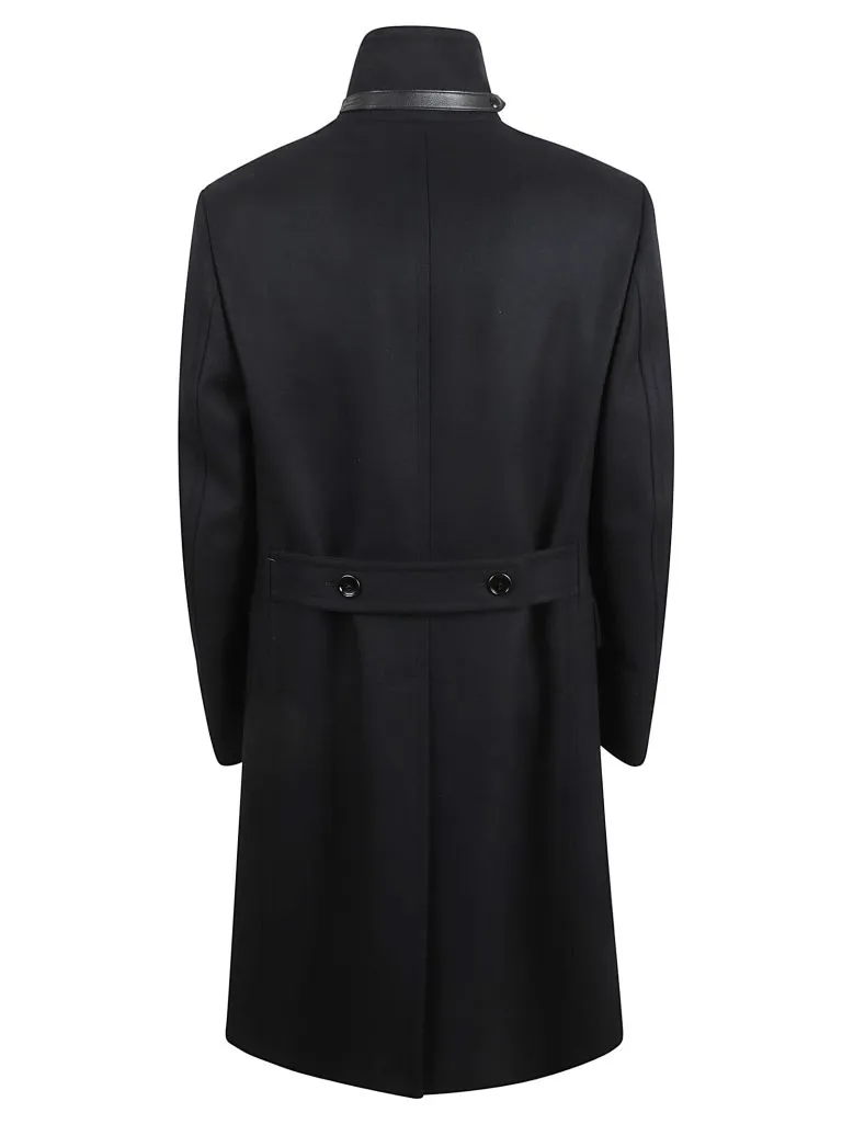 TOM FORDCOMPACT JAPANESE TWILL FELT DB MILITARY COAT Black