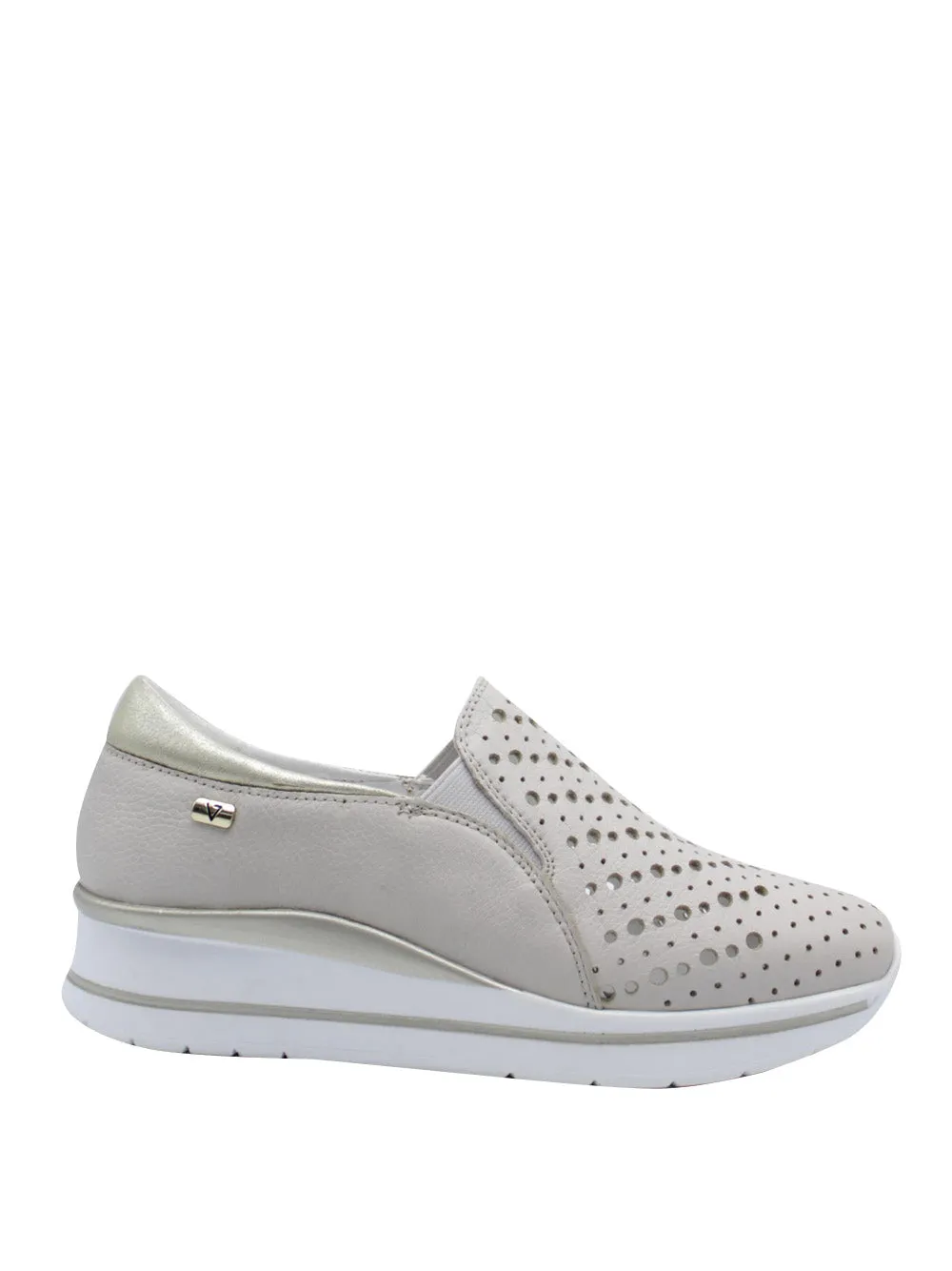 VALLEVERDE Slip-on con zeppa Donna - Crema modello 36397